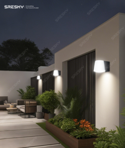 Nhà Máy Trực Tiếp 1000lm 3-Trong-1 Năng Lượng Mặt Trời/AC/USB-C LED Ánh Sáng Ip65 Ngoài Trời Năng Lượng Mặt Trời Đèn Tường Cảm Biến Với Trắng Chụp Đèn Cho Vườn - Product Image 6