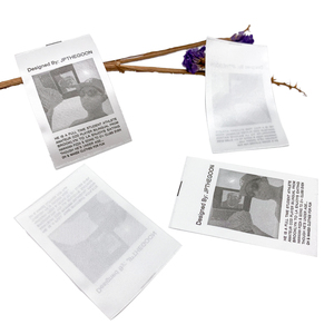 A buon mercato taglio dritto nastro bianco stampato etichetta di raso Persona scritta etichetta personalizzata per la fabbrica di abbigliamento all'ingrosso - Product Image 2