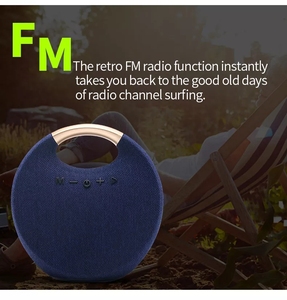 Altavoz Bluetooth inalámbrico con impresión de madera, tela portátil, nuevo estilo, a la moda - Product Image 6