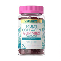 Gummies multi-collagène OEM, complément alimentaire pour la peau pour adultes, améliore l'immunité, soutient la peau, les cheveux et les ongles