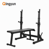 Banc de musculation commercial en acier, style plat moderne, multifonctionnel, pour soulevé de cuisse, pliable, réglable, sécurisé, unisexe, noir, pour entraînement