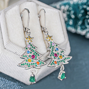 Orecchini a Goccia a Forma di Stella per Albero di Natale, Gioielli Festivi alla Moda per Donne - Product Image 3