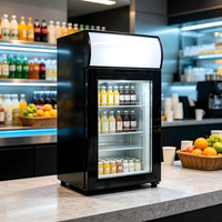 Réfrigérateur de magasin de proximité multi-tension à faible bruit pour station-service, vitrine verticale réfrigérée
