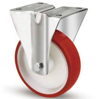 Roulettes robustes de type européen 80/100/125/160/200 mm (3, 4, 5, 6, 8 pouces) avec bande de roulement en PU et noyau en nylon, pivotantes et fixes