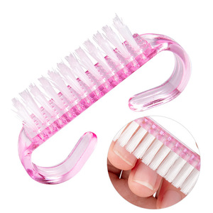 100pcs Professional Nail <b>Dust</b> Cleaning <b>Brush</b> Plastic Small Horn Soft <b>Brush</b> for Manicure Nail Art - Product Image 2