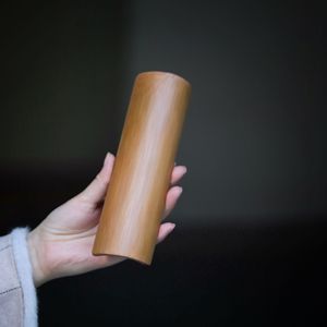 Bamboo Tea Caddy Cylinder 5x18 Traditional Chinese Eco Friendly Tea Ceremony Accessory - Product Image 4