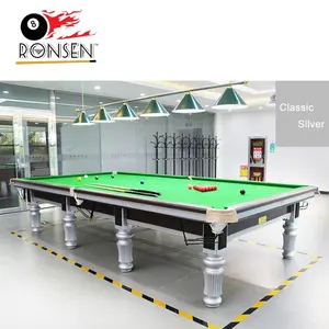 Çin popüler satış kaliteli üretim profesyonel şampiyonası seviye 12ft Snooker masası çelik yastık ve ısıtıcı ile bilardo