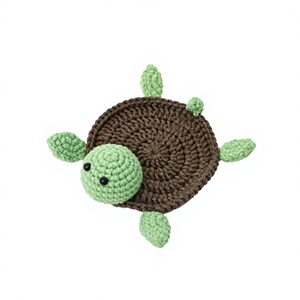 Sous-verres de bureau en crochet faits main, mignons et à bas prix, motif dessin animé, vente en gros, pour cafés, bars et bureaux - Product Image 1