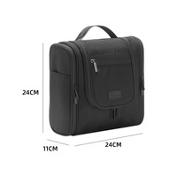 Sac de rangement multifonctionnel portable pour le voyage Toilette Fashionable Double-Opening Waterproof Thickened PC Hand-Held Hooks Zipper