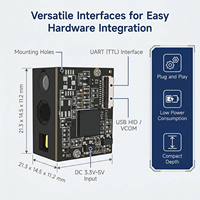 Módulo Escáner de Códigos de Barras Image MA606, Lector de Códigos QR 1D/2D, Puertos USB RS232, Alta Velocidad 100 Escaneos/seg, en Stock para Autoservicio