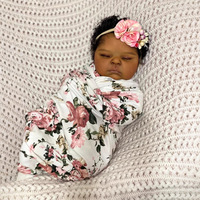 Lifereborn 20 ''50CM Schlafen Neugeborene Reborn Baby puppen Black Bebe Reborn Vinyl Silikon puppen für Kinder geschenke