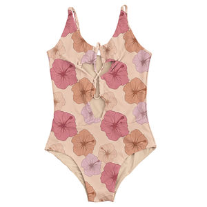 Costume da Bagno Intero Hawaiano per Donne, Bestseller con Spalline Regolabili, Design Floreale Personalizzato, <span class=keywords><strong>Bikini</strong></span> Traforato per Ragazze - Product Image 4