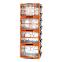 Petite boîte à outils en plastique matériel artisanat armoire de rangement boîte à tiroirs compartiment ensemble stockage modulaire 2 tiroirs pièces organisateur