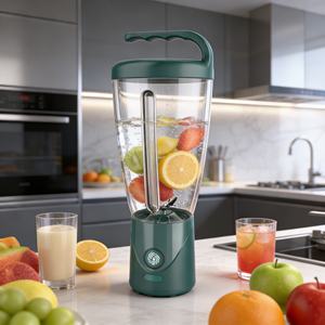 Licuadora Portátil de 1000 ml, Recargable por USB, 6 Cuchillas, Turbo de Alta Resistencia para Triturar Hielo, a Prueba de Fugas, Libre de BPA, para Hacer Smoothies - Product Image 2