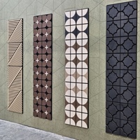 Panneau acoustique en placage de bois 3D, panneau mural insonorisant en MDF PET de qualité supérieure, grille acoustique, panneau de forme moderne TUV, design luxueux pour hôtel et bureau