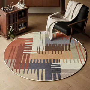 Moderner rutsch fester Schlafzimmer bereich Teppich Abstraktes Muster Schlaufen stapel Runder Teppich für Wohnzimmer Benutzer definierte Größe Maschinen gefertigt - Product Image 6