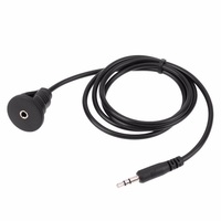 Câble audio auxiliaire de voiture étanche stéréo 3,5 mm femelle-femelle à montage encastré avec gaine en PVC et blindage tressé