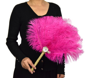 Abanico Grande de Plumas de Avestruz Blancas para Mujer, Disfraz, Espectáculo, Fiesta de Té, Baile, Boda, Decoración, Accesorio para Sesión de Fotos - Product Image 4