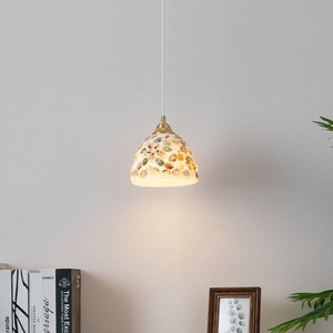 French Country Style Pendant <b>Light</b> Single Head Round LED Home Decor <b>Lighting</b> 180x200mm Switch Control - Product Image 2