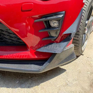 4 pièces Ailerons de pare-chocs avant en fibre de carbone, Spoiler de carrosserie universel compatible avec Toyota GT86 2017-2019 - Product Image 4