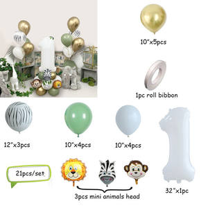Langzuo Kit de guirlande de ballons verts Kit d'arche de ballons en latex pour garçon <span class=keywords><strong>Jungle</strong></span> enfants 1er 2e 3e 4e 5e <span class=keywords><strong>décoration</strong></span> de fête d'<span class=keywords><strong>anniversaire</strong></span> - Product Image 2