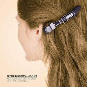 กิ๊บหนีบผมพลาสติกลายจระเข้แฟชั่น หลายสี สำหรับร้านเสริมสวย ใช้ได้ทุกวัน บรรจุ 6 ชิ้น/ถุง รับทำโลโก้ตามสั่ง ขายส่ง - Product Image 3