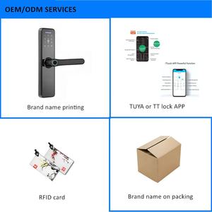 Cerradura inteligente para puerta, dispositivo de cierre con teclado y huella digital, wifi, alta seguridad, TUYA, precio barato - Product Image 6