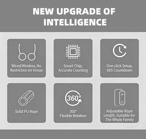 Compteur de saut à la <span class=keywords><strong>corde</strong></span> <span class=keywords><strong>sans</strong></span> <span class=keywords><strong>corde</strong></span> pour l'exercice physique, la réduction de graisse, l'entraînement musculaire, le sport, mode silencieux, exercice <span class=keywords><strong>a</strong></span>érobie - Product Image 5