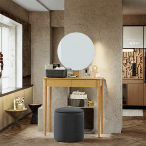 Moderner Bambus-Schminktisch mit Großem Spiegel und Schubladen Direktverkauf ab Werk Wohnzimmer Schlafzimmer Möbel Naturholz - Product Image 3