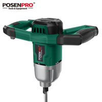 Mélangeur électrique portatif 1200W, 6 vitesses variables, pour peinture, mortier, plâtre, avec pelle de mélange de 120 mm, filetage M14, pour travaux de construction