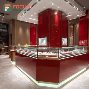 Vitrine de présentation de bijoux sur mesure pour boutique, cadre métallique, vitrine en verre pour magasin de marque - Product Image 4