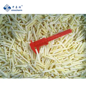 Sinocharm BRC A Approved 4*4MM IQF Bamboo Shoot Strips Factory Price Bulk 10kg Frozen Bamboo Shoot for Export