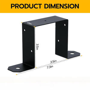 Soporte de Fijación para Columnas de Muebles de Exterior Modernos de 4x4 Pulgadas, de Aleación de Zinc Resistente, Correas Metálicas en Forma de U, Cierre Suave y Ajustable - Product Image 4