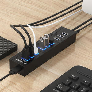 <span class=keywords><strong>Hub</strong></span> USB3.0 actif 10ports 5Gbps avec prise en charge de l'interrupteur marche/arrêt Alimentation 2A - Product Image 1