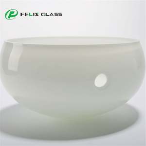 Abat-jour en verre opale blanc pour lustre et suspension - Product Image 2