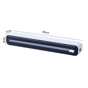 Boîte de rangement <span class=keywords><strong>coupe</strong></span>-<span class=keywords><strong>film</strong></span> étirable en feuille d'aluminium accessoires de cuisine distributeur de <span class=keywords><strong>film</strong></span> <span class=keywords><strong>alimentaire</strong></span> 2 en 1 distributeur d'emballage avec coupeur - Product Image 2