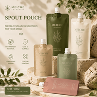 Emballage personnalisé de poche à bec verseur pour cosmétiques, poche liquide rechargeable avec bouchon à vis pour shampoing, lotion, soins de la peau