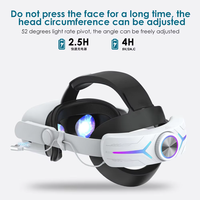 Accessoires VR Batterie 8000 mAh avec écouteurs RGB Light Elite Strap pour Meta Oculus Quest 3/Quest3S VR Accessoires