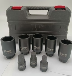 Ổ cắm Bộ 8 cái 1/2in ổ đĩa tác động ổ cắm bộ Metric Cr-Mo thép Hot Bán xe công cụ 8 cái 1/2 "Ổ đĩa 30,32,34,35,36 Hex - Product Image 5