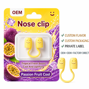 Clip Nasal Rafraîchissant OEM au Fruit de la Passion, Inhalateur Nasal Aromatique, Dispositif Compact <span class=keywords><strong>pour</strong></span> Booster la Vitalité, Aide Respiratoire Portable, Rafraîchissement Extérieur - Product Image 1