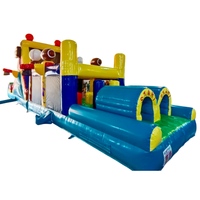 Parcours d'obstacles gonflable géant commercial pour adultes et enfants, jeux sportifs, structure gonflable pour adultes