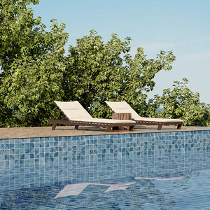 Azulejos de Porcelana Azul Oscuro para Piscinas, Estilo Parqué Moderno, para Paredes Interiores y Uso en Hoteles, con Diseños Gráficos - Product Image 5