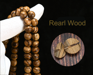 Tự Nhiên Trung Quốc Camphorwood Gỗ Mala Cầu Nguyện Hạt 108 Pcs Sợi - Product Image 6