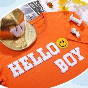 Parches de Letras de Chenilla Termoadhesivos Personalizados a Precio de Fábrica, Bordados en Tela Blanca, Material Personalizado, Tamaño Personalizado para Bolsos, Ropa y Gorras - Product Image 6
