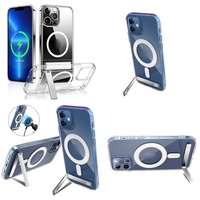 Casing Ponsel Magnetik dengan Penyangga, Grosir Casing Ponsel untuk iPhone 14 13 12 Plus 17 Pro Max Air 16 15 11, Anti Benturan