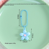 Porte-clés créatif en plastique motif fleur de cerisier colorée, ornement DIY, pendentif polyvalent pour sac ou poupée, accessoire de porte-clés
