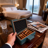 Humidor à cigares en aluminium usiné CNC, boîte à cigares en alliage d'aluminium anodisé, joint hermétique pour le stockage des cigares, logo personnalisé