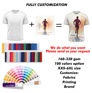 High Quality Wholesale 100% <b>Polyester</b> <b>Tshirts</b> Hand Feel Sublimation T Shirts Plain Custom Printing White Blank T-Shirt - Product Image 3