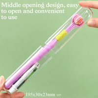 SUNSHING Boîte de rangement de voyage en plastique transparent pour brosse à dents, étui de protection pour dentifrice, support personnalisé pour brosse à dents