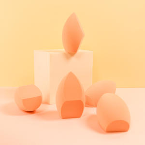 Punto inclinado <span class=keywords><strong>XL</strong></span> maquillaje facial licuadora grabado logotipo personalizado belleza esponja cosmética puff al por mayor - Product Image 1